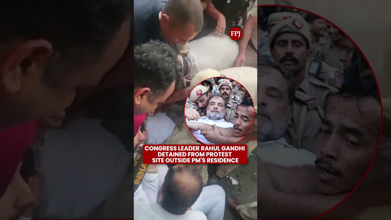 Congress Leader Rahul Gandhi Detained From Protest Site Outside PM's Residence