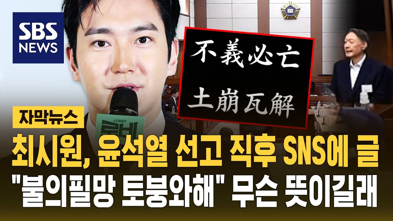 최시원, 윤석열 선고 직후 SNS에…
