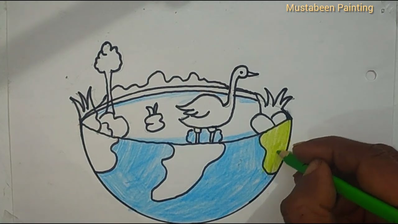 World Wetland Day Drawing | wetlands day drawings | chitrakala 