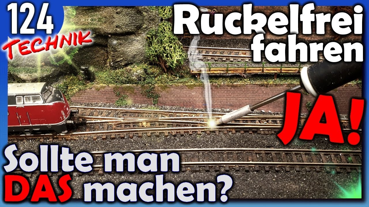 Ruckelfreies Fahren: Weichenzunge verlöten. So wird es gemacht. Modelleisenbahn Spur N 1:160 Z 1:220