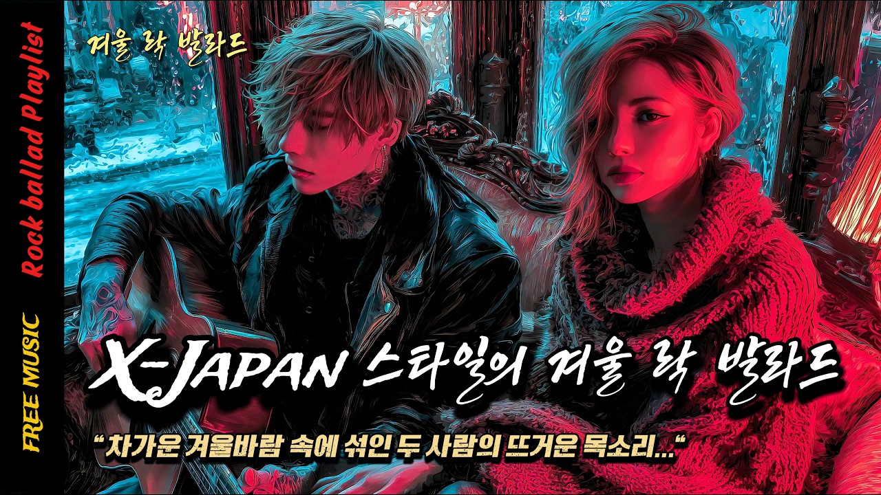 [Playlist] 🎸 X-Japan 스타일의 겨울 락 발라드 ㅣ 💔 가슴 시린 이별과 재회 ㅣ 고음질 남녀 듀엣 모음 (Korean Rock Ballad)