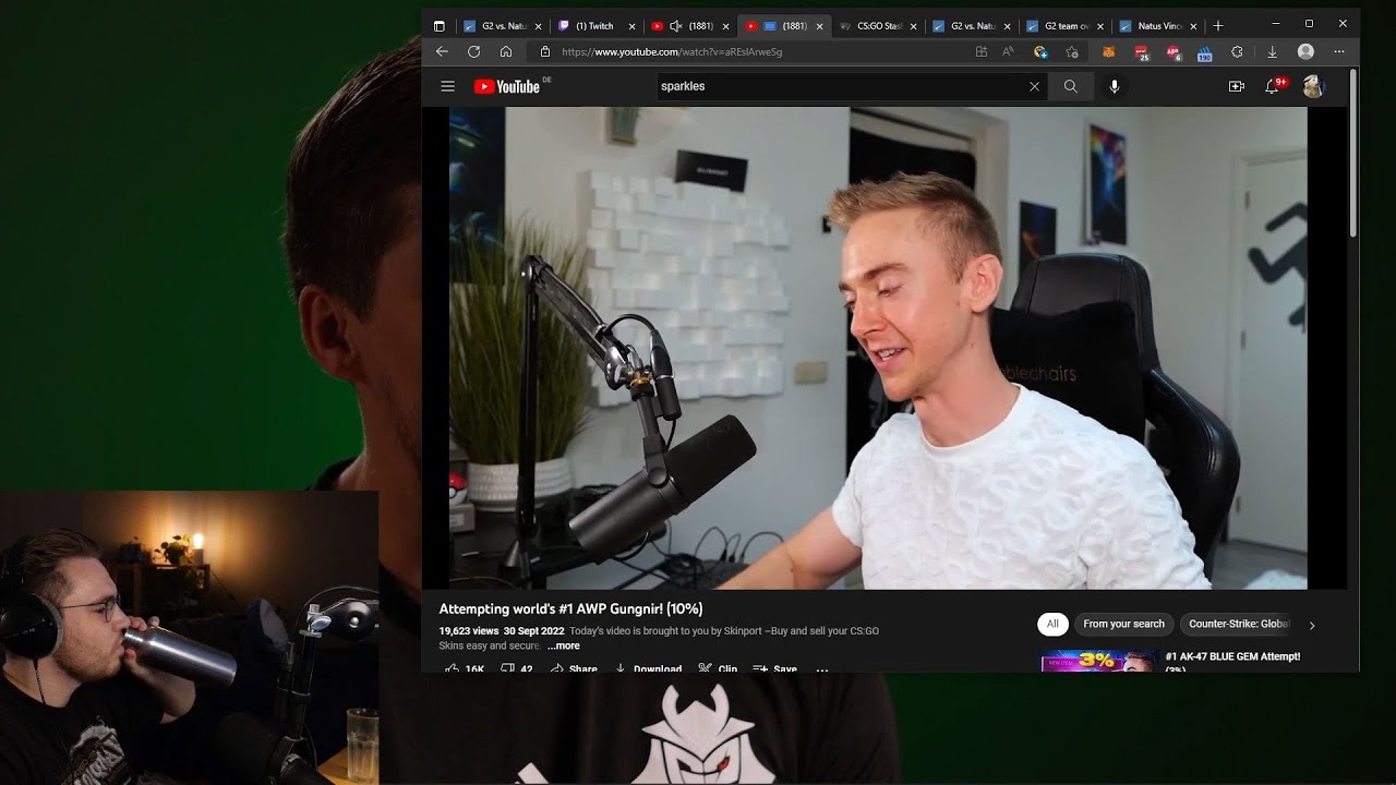 ohnepixel reacts to Sparkles Attempt at #1 AWP GUNGNIR (10%)
