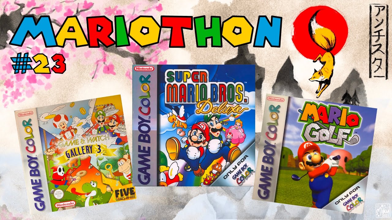 MARIOTHON #23 &ndash; Let's play GAME & WATCH GALLERY 3, SUPER MARIO BROS. DX, MARIO GOLF (GAME BOY COLOR)