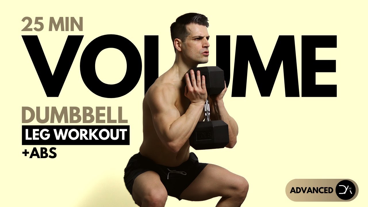 25 min SWEATY LEG workout with Dumbbells ( High Reps + ABS )