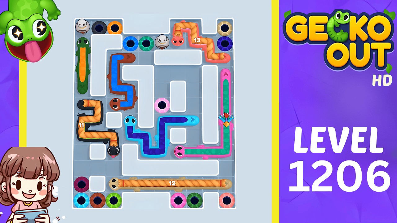 Gecko Out Level 1206 Solution Walkthrough