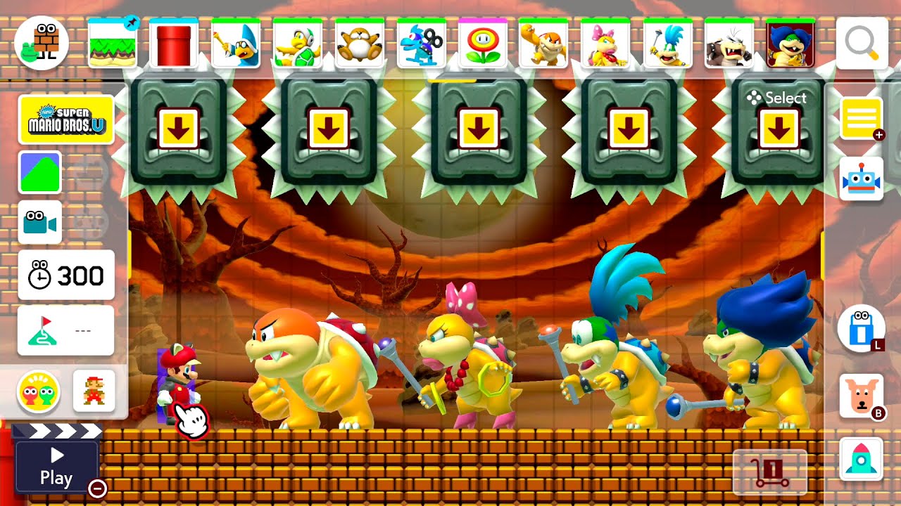 Super Mario Maker 2 - All Bosses New Theme! (Course Maker Experiment)