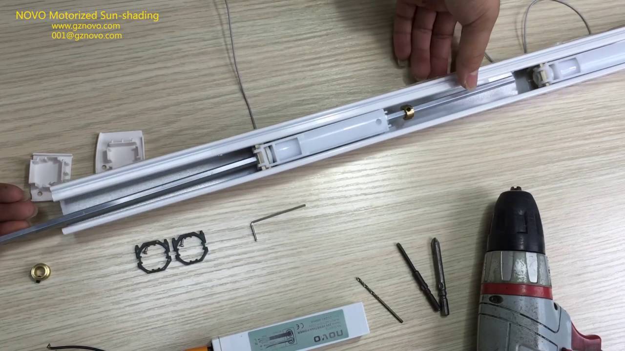 EL venetian blinds motor assembly 内置百叶组装
