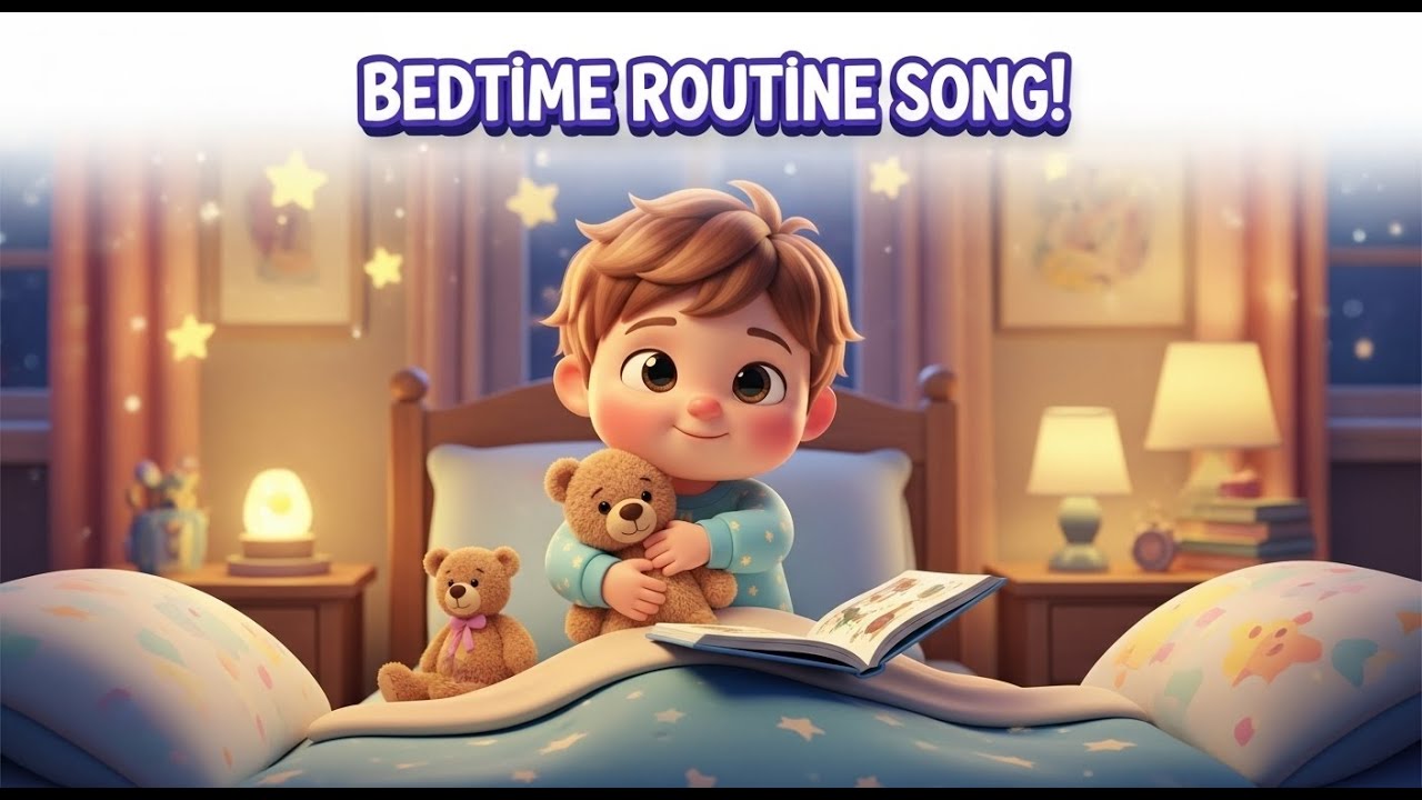 Bedtime Routine – Nursery Rhyme, Toddler Learning, Sleep Preparation, and Calm Play