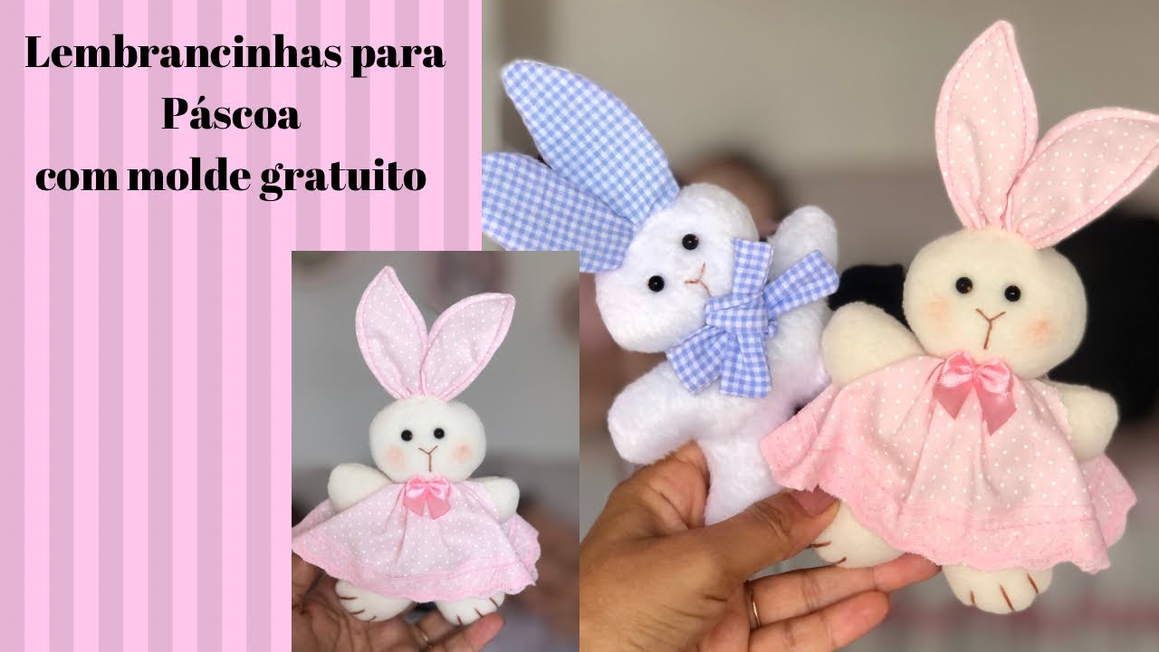 Como fazer lembrancinhas para Páscoa coelhinhos de tecidos