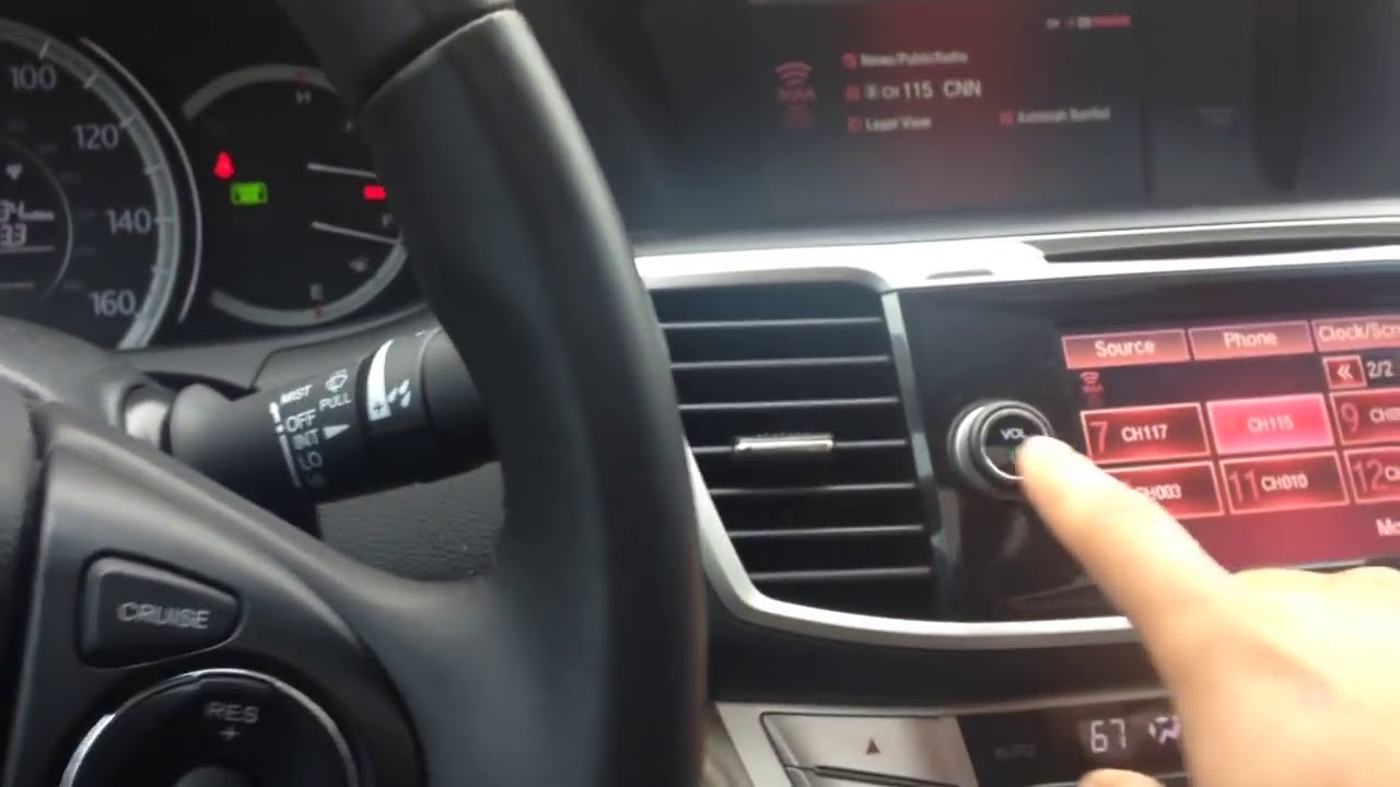 Выключение ограничения работы Honda Accord 2013/14