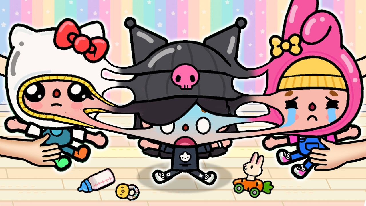 The Life Of Three Sanrio Girls Stuck Together | Toca Boca Life Story | Toca Boca