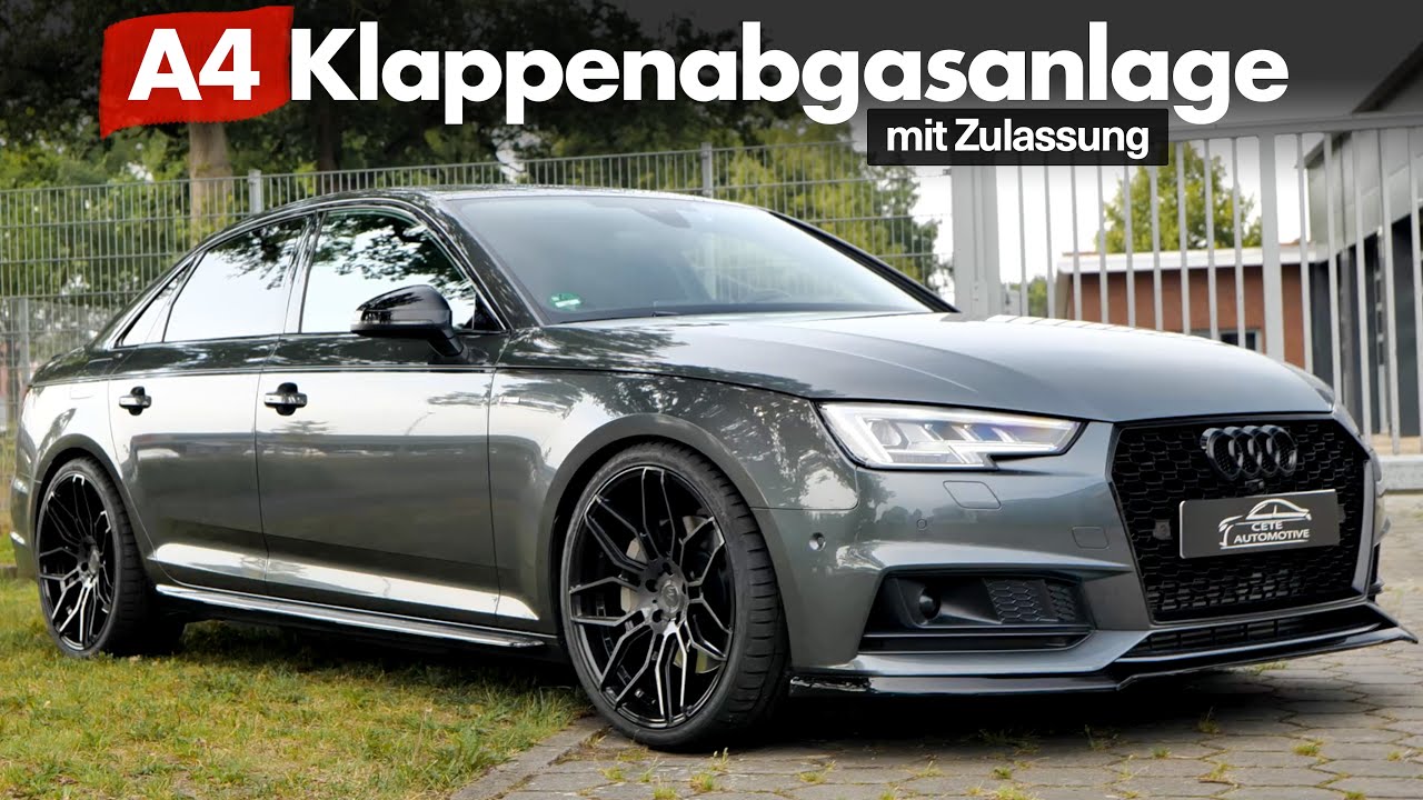 Klappenabgasanlage mit EG Zulassung für Audi A4 B9 2.0 TFSI Sound | Cete Automotive