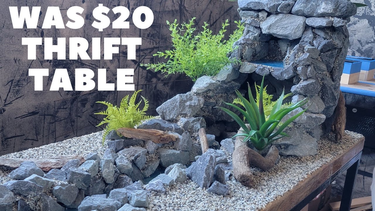 $20 Thrift Store Table Turned into a Waterfall River Table | DIY Furniture Flip