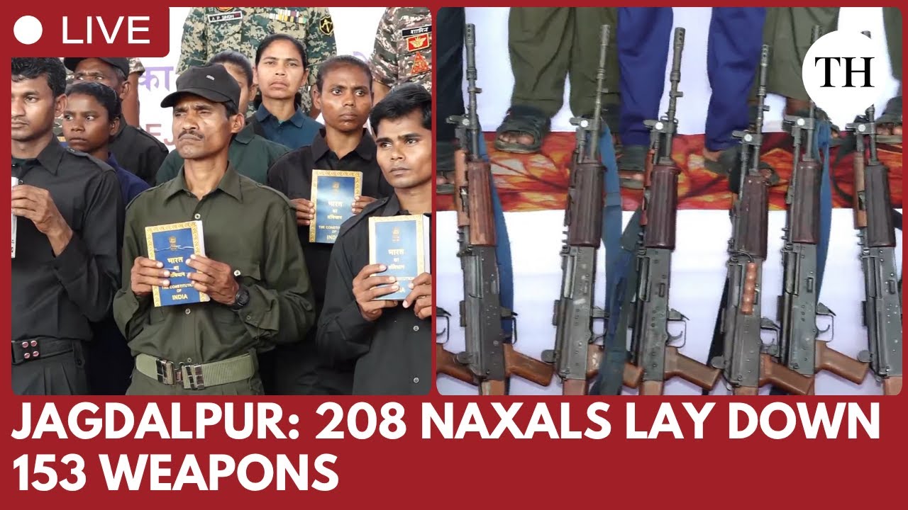 208 Naxals surrender in Jagdalpur with 153 Weapons | Major blow to Maoist network