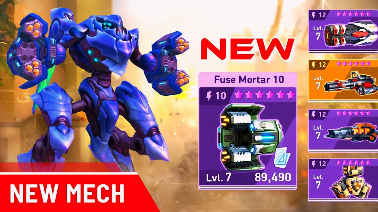 NEW MECH Lacewing & NEW WEAPON Fuse Mortar - Mech Arena