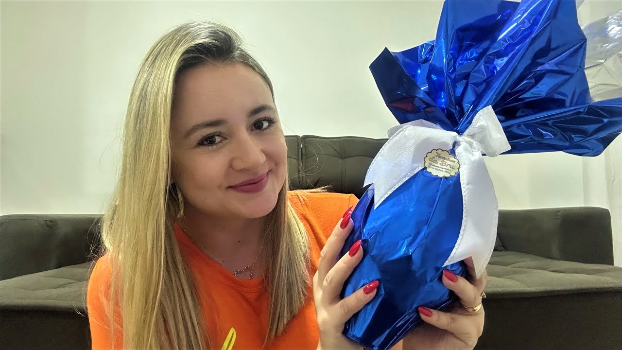 ASMR: PROVANDO OVO DE PÁSCOA RECHEADO DE 1KG