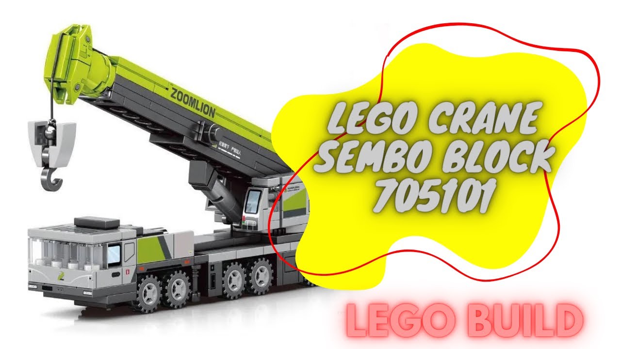 Heavy machinery | Sembo block 705101 zoomlion crane lego | carriage hoist - full video
