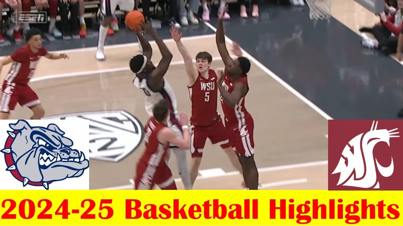 Gonzaga vs Washington State Basketball Game Highlights 2 19 2025