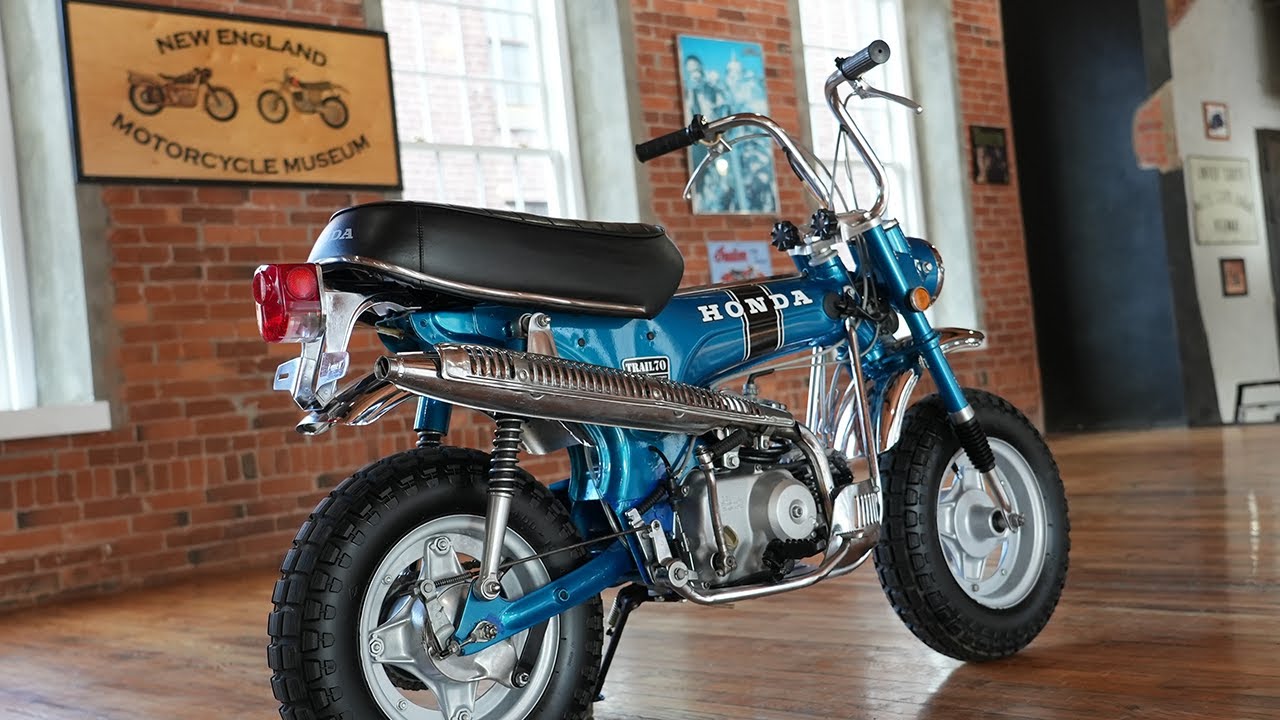 КЛАССИЧЕСКИЙ HONDA CT70 TRAIL 1971 ГОДА, ПРОБЕГ 1200 МИЛЬ, В СОСТОЯНИИ, СОВЕРШЕННОМ И ОРИГИНАЛЬНО...