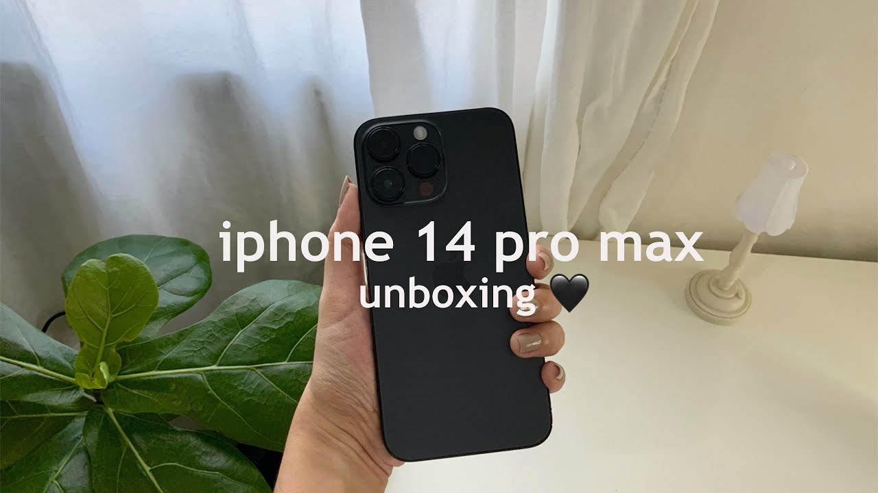 unbox with me: iphone 14 PRO MAX (space black 🖤) ASMR + camera test