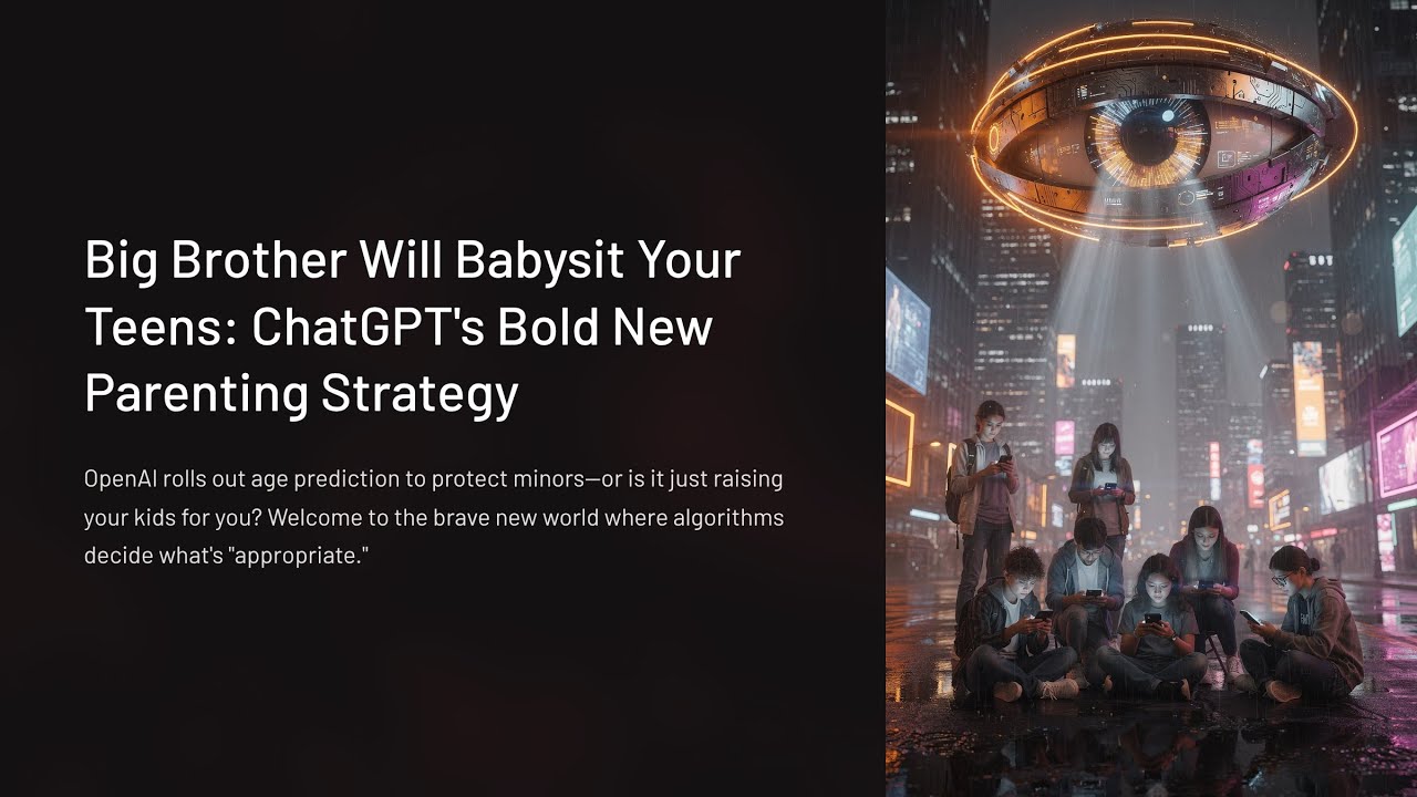 Big Brother Will Babysit Your Teens: ChatGPT's Bold New Parenting Strategy