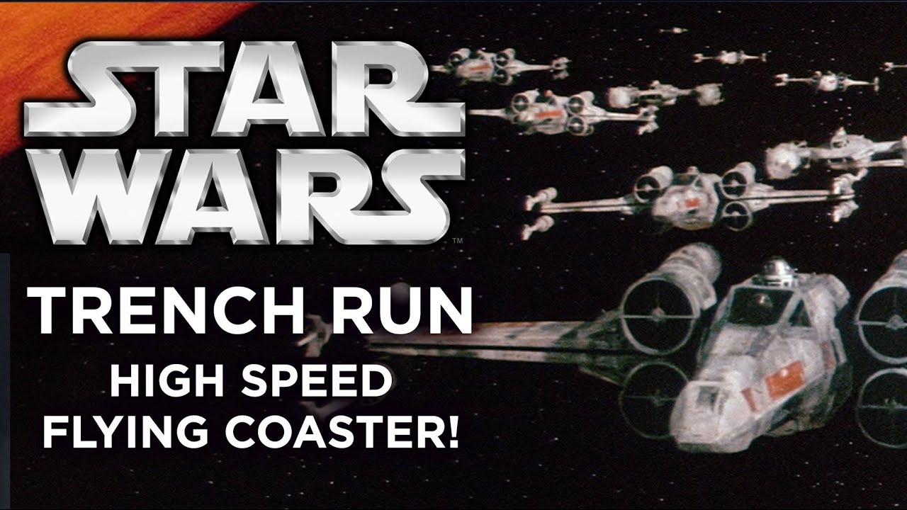 STAR WARS Movie Roller Coaster & Dark Ride (POV) [CC] Battle of Yavin