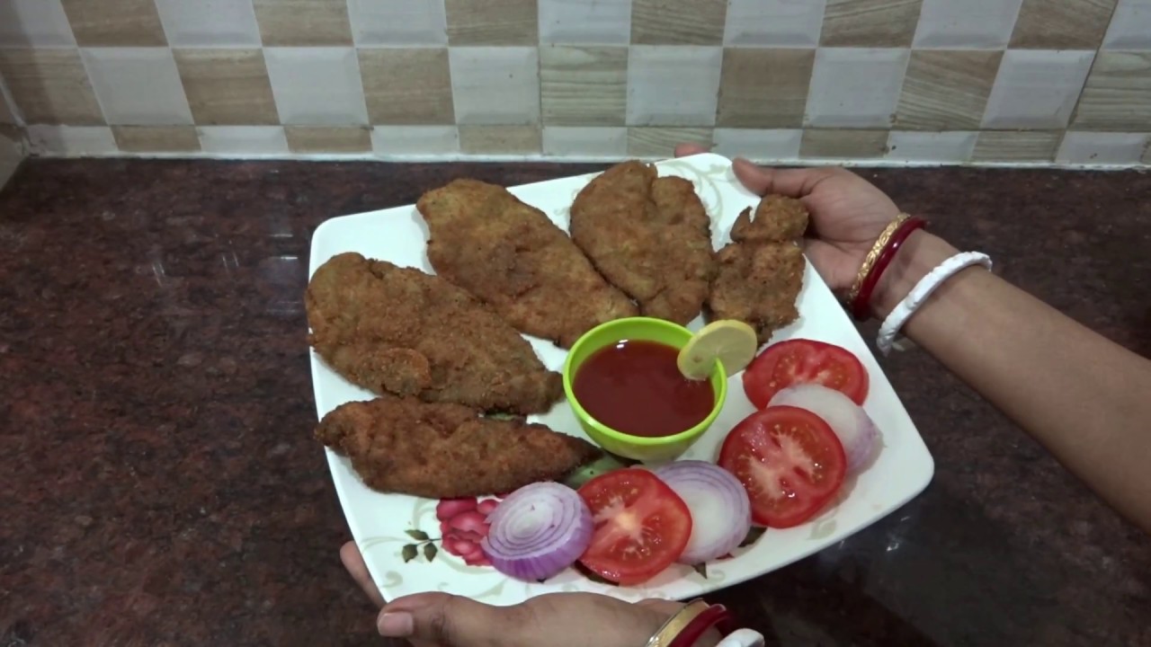 Crispy Chicken Cutlets Recipe - How to Make Chicken Cutlets at home
