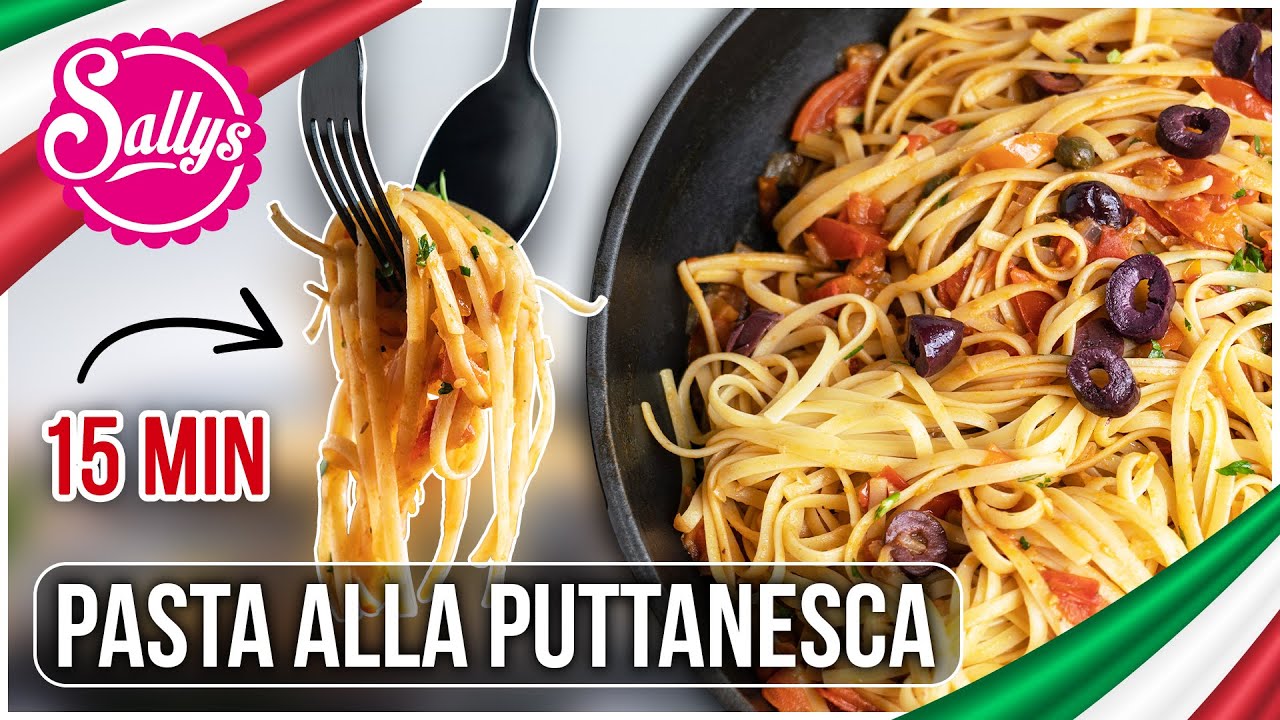 Nudel Gericht / Pasta alla Puttanesca / schnelles Mittagessen / Sallys Welt #WirBleibenZuhause