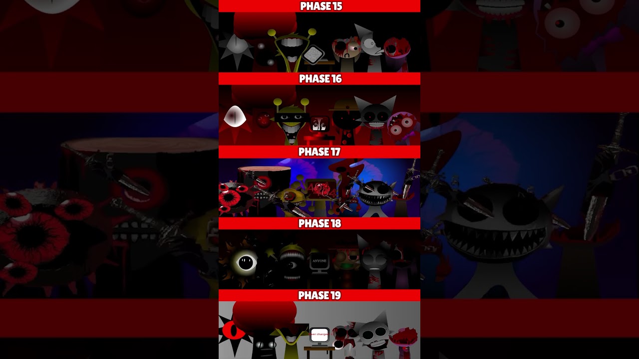 Incredibox Sprunki Phase 15 VS Phase 16 VS Phase 17 VS Phase 18 VS Phase 19 *MIX HORROR VERSION*