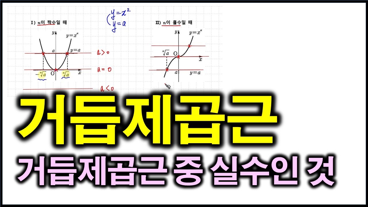 대수 01 거듭제곱근의 뜻