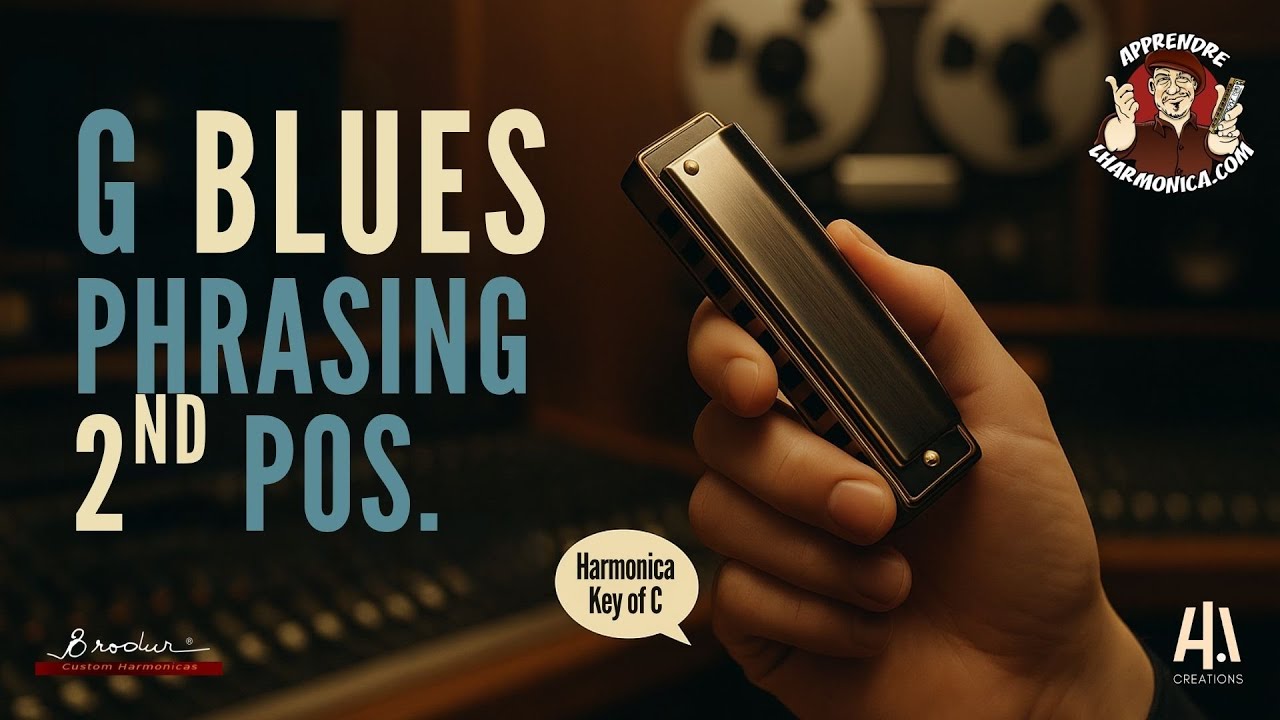 G Blues Phrasing - 2nd pos. - Harmonica C - Free Tabs