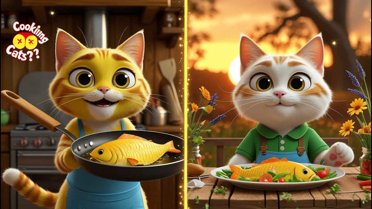 You've Never Seen Cats Cooking Like This! 🐱🔥 An Unforgettable Dinner on the Farm #cute#cutecat #cat