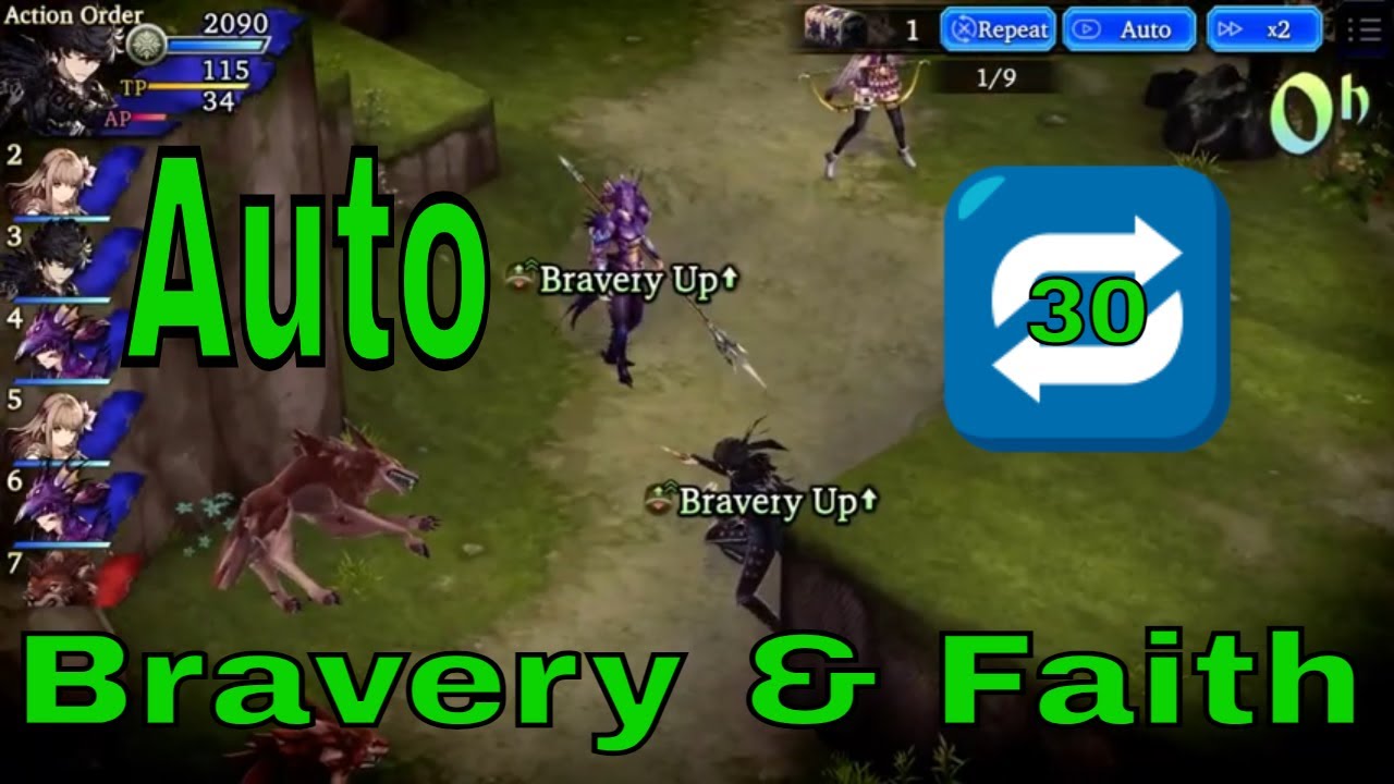 Easiest Auto Faith and Brave on 2 Characters!!