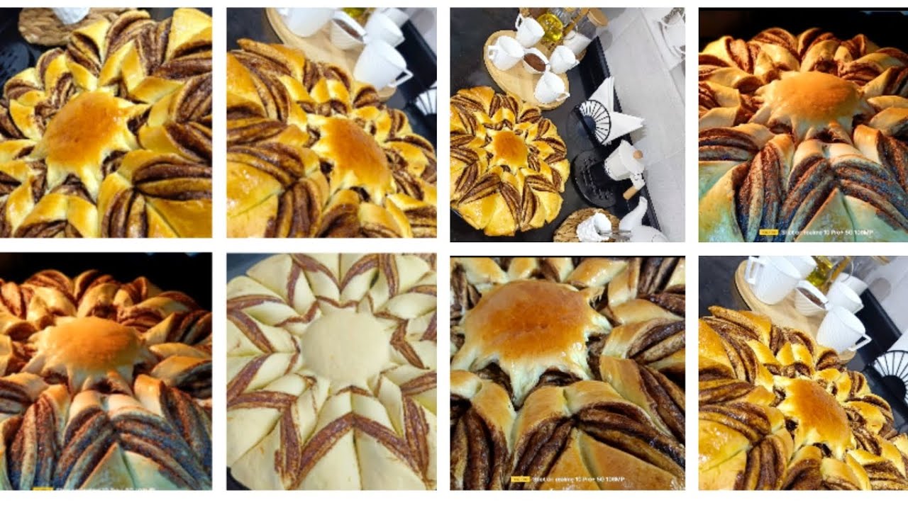 بريوش الوردة🥧بالشوكولا🍫خفيف قطن بطريقة جد ممتعة 🥰 حمري وجهك مع ضيافك❤️، المقادير في صندوق الوصف
