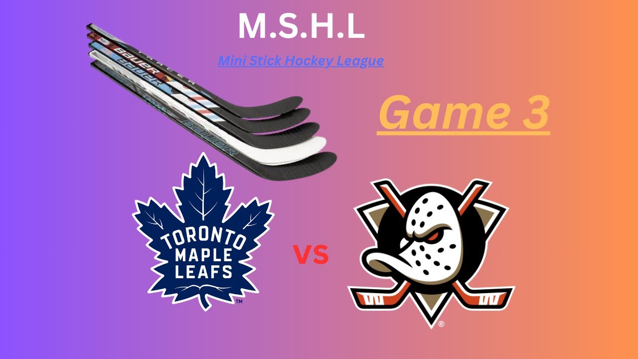 Knee hockey MSHL game three ducks versus Maple leafs