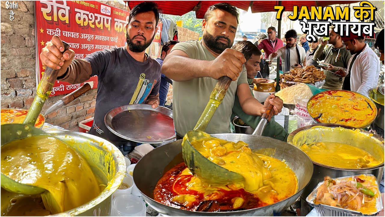 India's MOST WANTED Tadka Kadhi Chawal 😍 Street Food India | 100 KG Roz