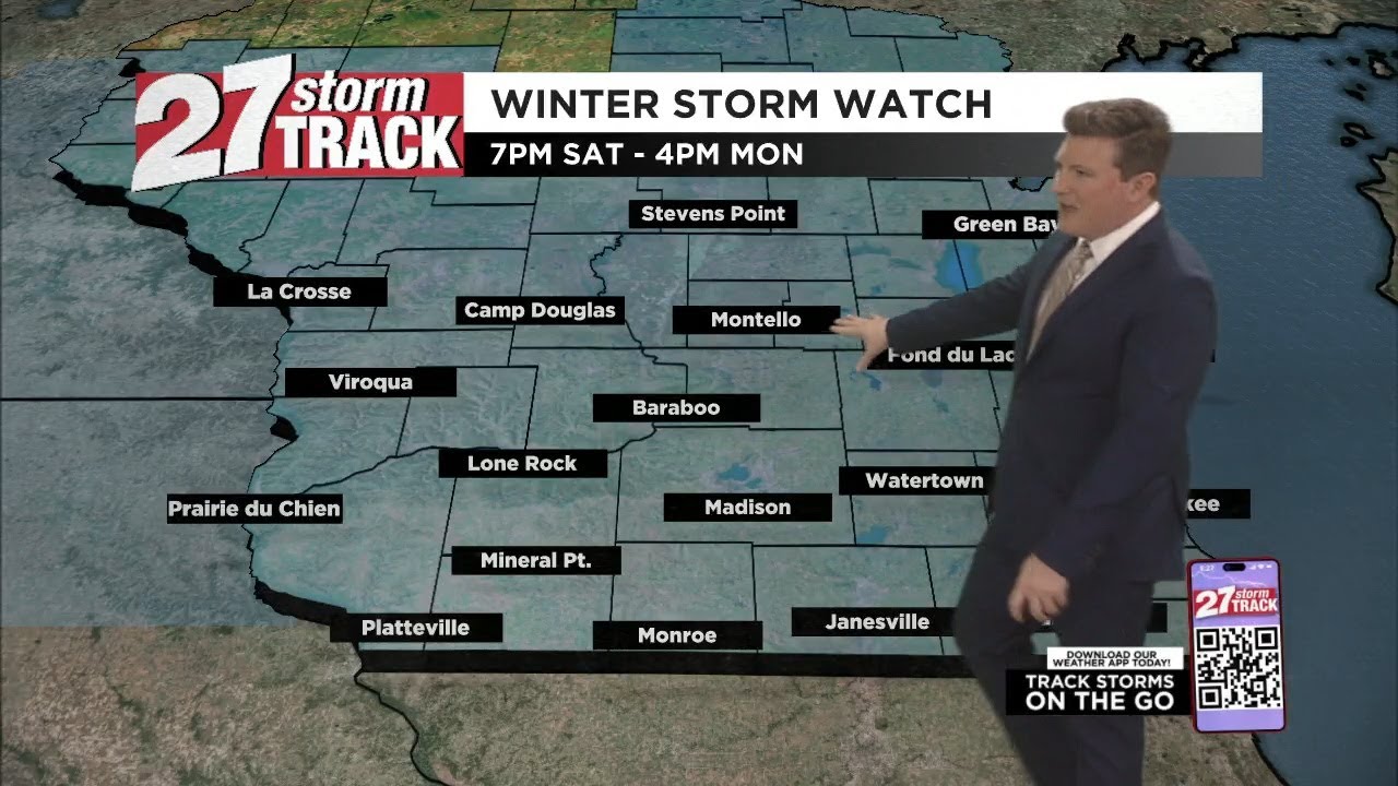 Strong winds and snow