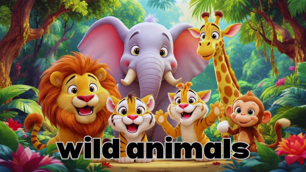 Wild Animals for Kids | Learn Animal Names in English