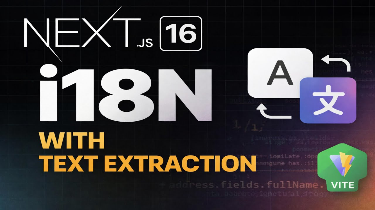 Internationalization in Next.js 16 (i18n) + Automatic Text Extraction