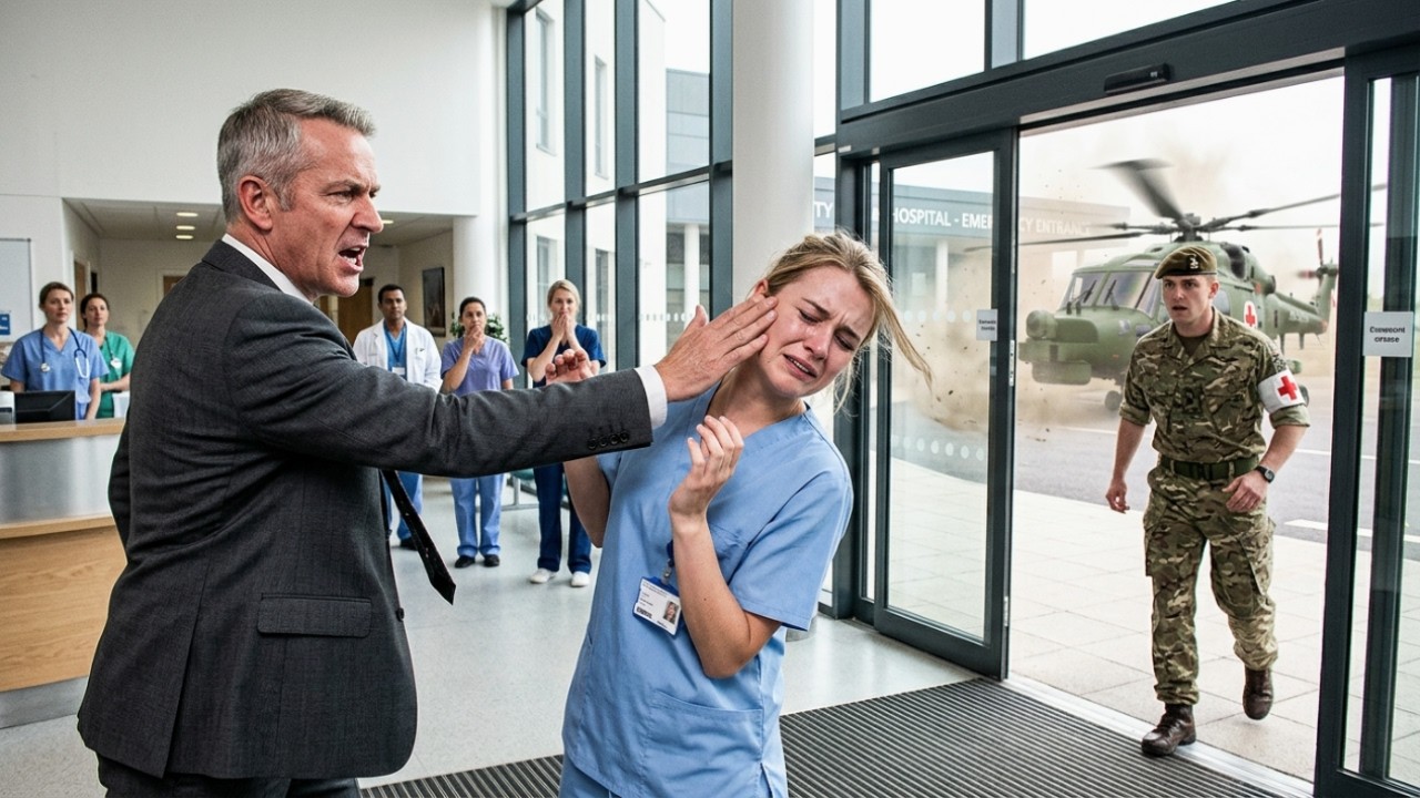“Get Out, Btch!” CEO Slapped The Rookie Nurse—Then A Navy SEAL Medevac Helicopter Landed Outside.