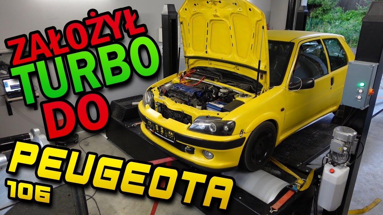 Peugeot 106 + TURBO - Ponad 200HP z 1.6L, strojenie det3 k1 performance