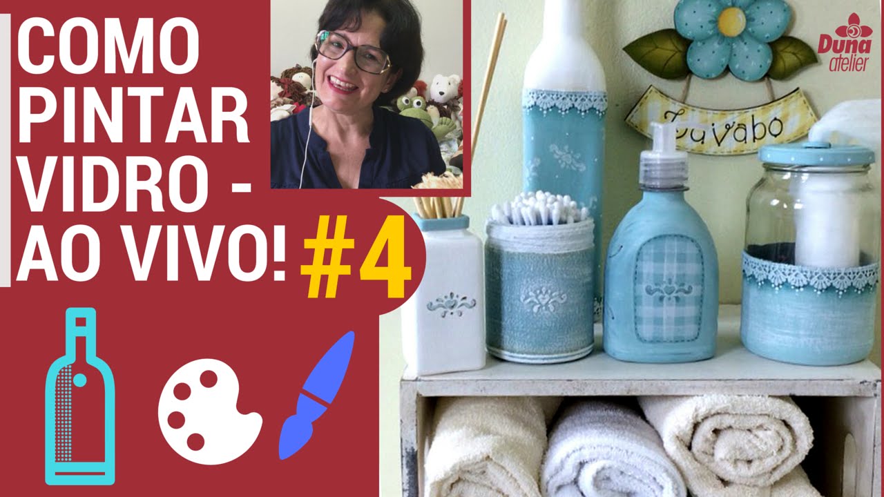 COMO PINTAR VIDRO PINTURA EM GARRAFA PASSO A PASSO | PINTANDO COM O ❤ AULA #4 | TÂNIA MARQUATO