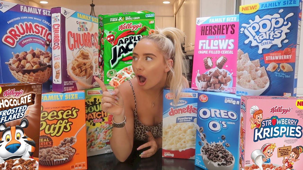 I tried America’s CRAZIEST cereal!! British vs American FOOD! | Saffron Barker