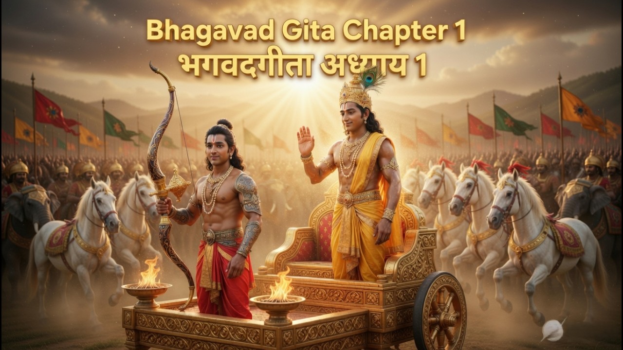 भगवद्गीता अध्याय 1 – अर्जुन का विषाद | Bhagavad Gita Chapter 1 #bhagwan #mahabharat #bhagwadgita