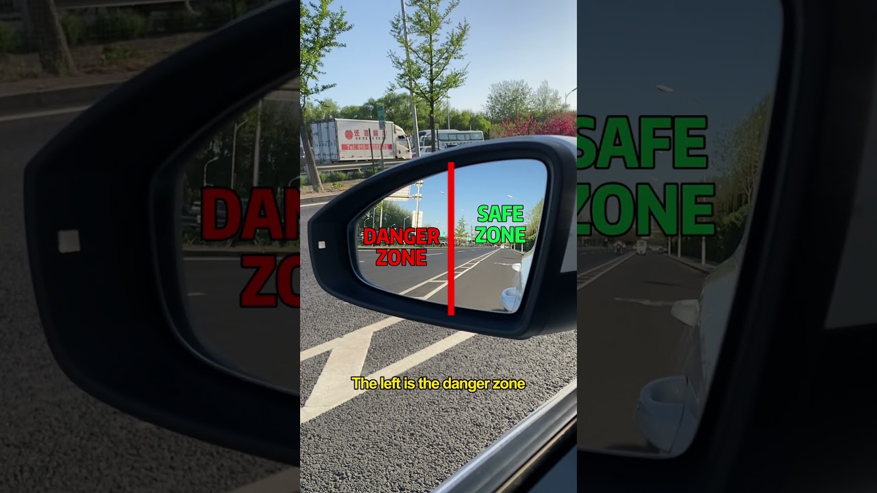 Only 5% of drivers know how to adjust their rearview mirrors correctly#driving #tips #manual #skills
