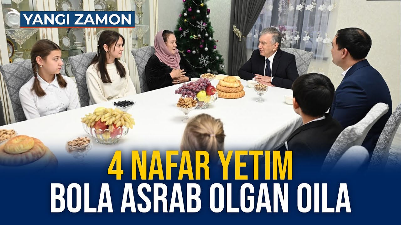 4 nafar yetim bola asrab olgan oila