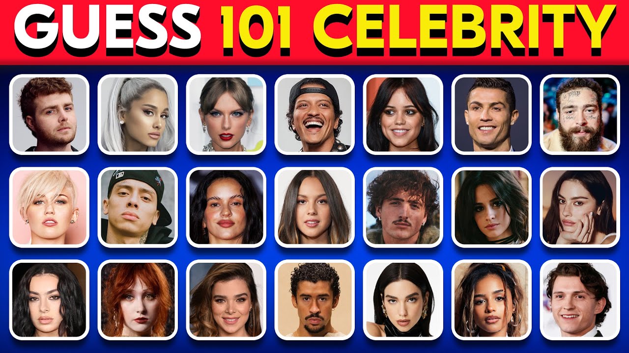 GUESS 101 CELEBRITIES IN 3 SECS 2025
