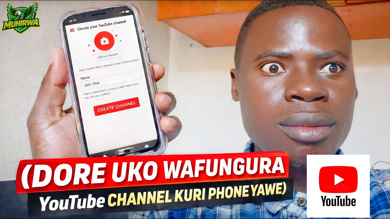 Dore uko wafungura YouTube channel kuri phone📱yawe