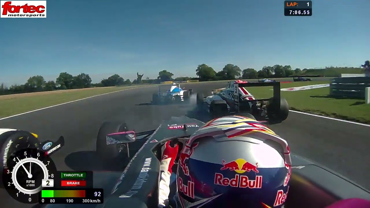 MSA Formula F4 9.8.15 Snetterton Race 2 Dan Ticktum onboard by Shuntmonkey