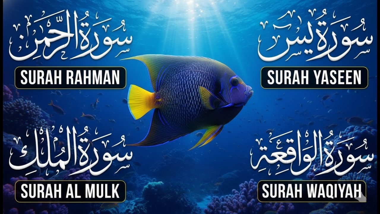 Surah Yaseen, Ar-Rahman, Al-Waqiah & Al-Mulk — Relaxing Quran Recitation All Night Long